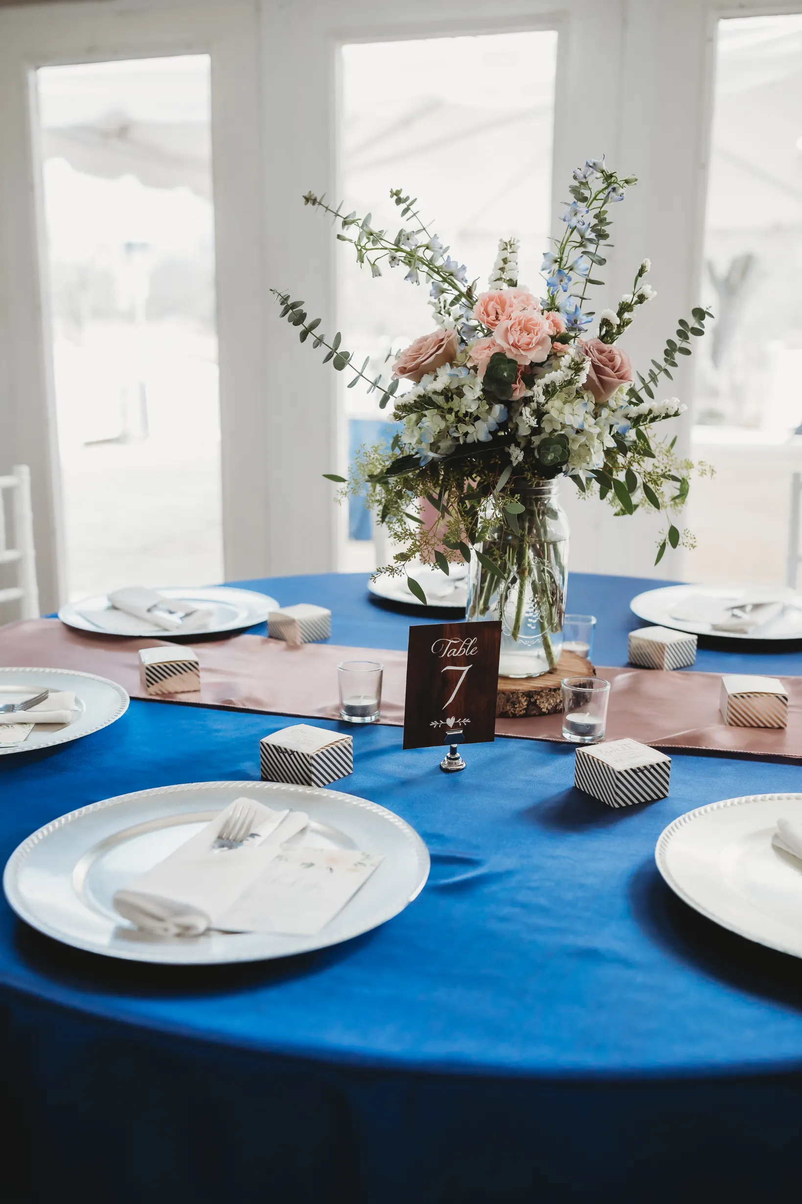 blue tablescape